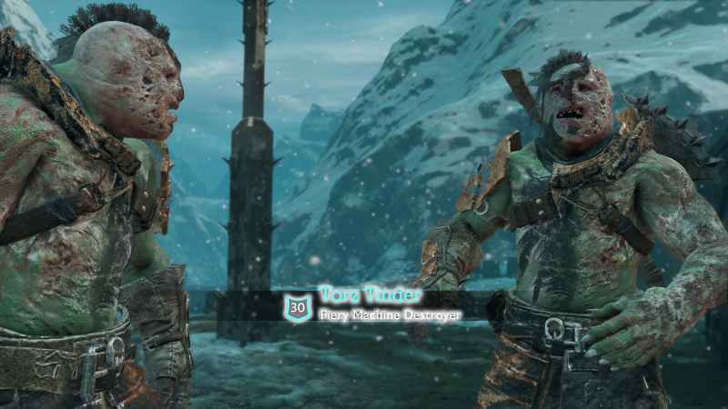 These silly orc bros feature in a key dramatic beat near the end and are generally helpful blowing things up.